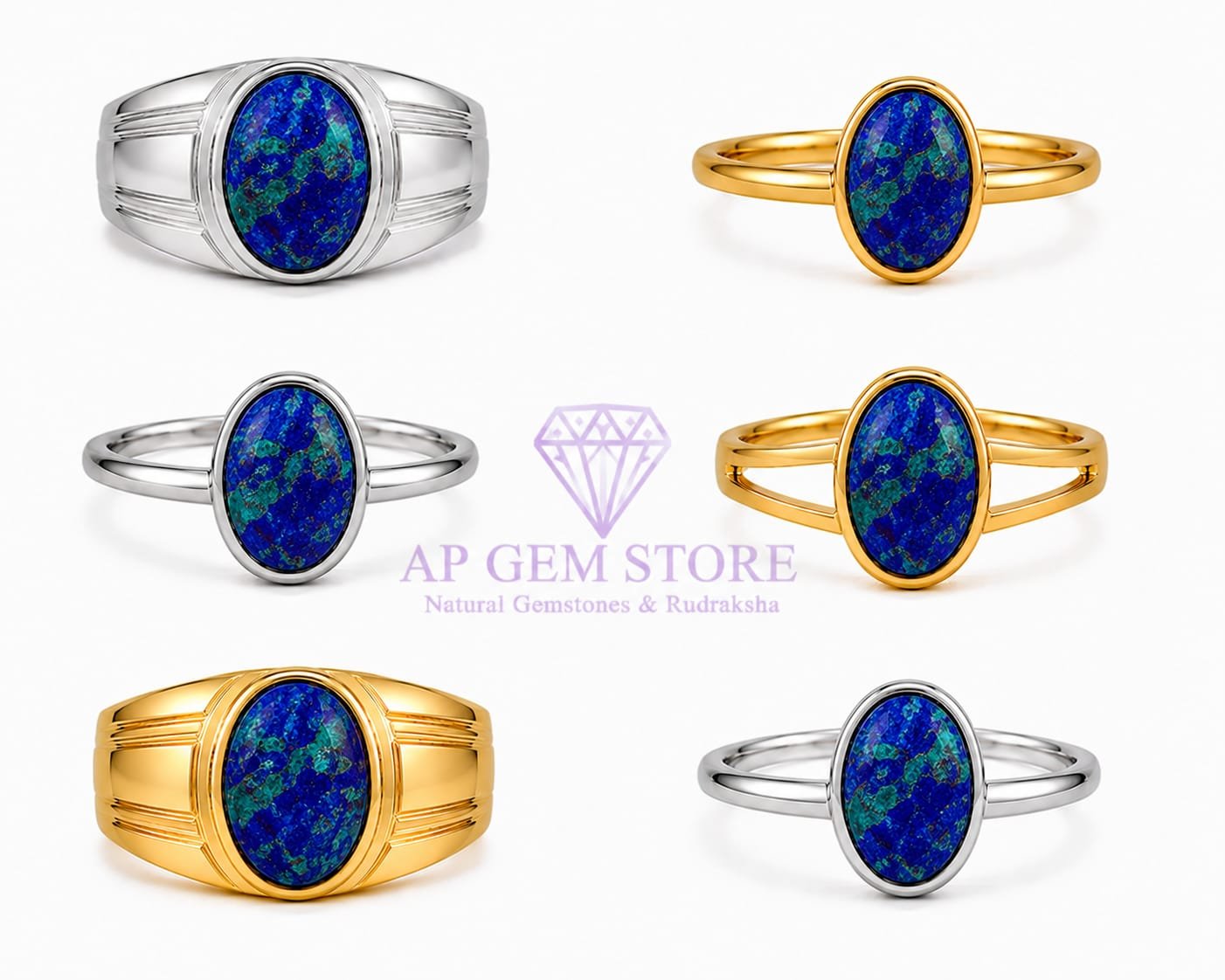 Azurite Rings